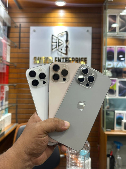 iPhone 16 Pro Max – 256GB – Natural Titanium – Full Box – 100% Battery 🔋